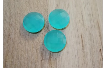 Disco Cristal facetado 11mm Verde esmeralda Opal