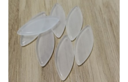 Ovalo Cristal africano 12*30 mm Transparente Opal