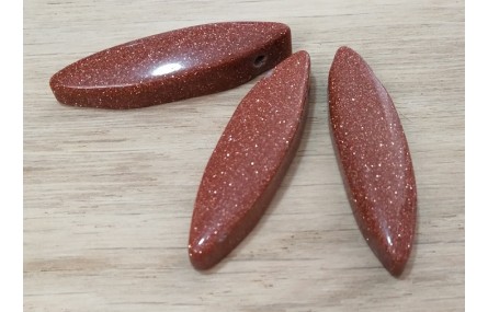 Ovalo Cuarzo rojo 40*10mm