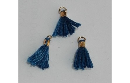 Micro pompon 10mm long. Azul oscuro
