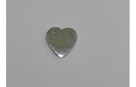 Pieza Corazón Acero Inoxidable 10*10mm plata