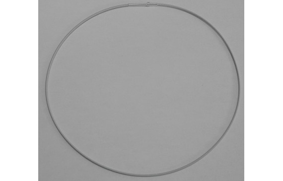 Collar acero espiral 1,4mm*42cms Plata