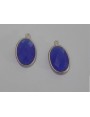 Ovalo cristal con metal 18*13mm Azul Opal