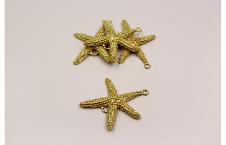 Pieza Estrella de Mar 51*43mm doble anilla Oro M.