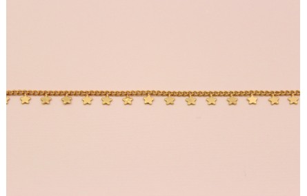 Cadena de 1,7mm con estrella de 3mm Oro Mate