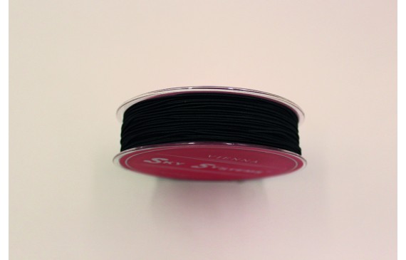 Cordón de Goma 1mm Negro