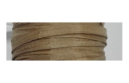 Cinta de seda Natural cosida 5-7mm marrón Claro