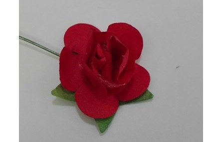Flor Papel 2cms diámetro Roja
